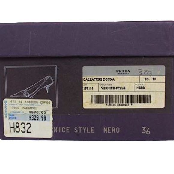 VNTG Prada Vernice Black Patent Leather Kitten Heels  IOB — SZ US 6 / EU 36 - Picture 11 of 13